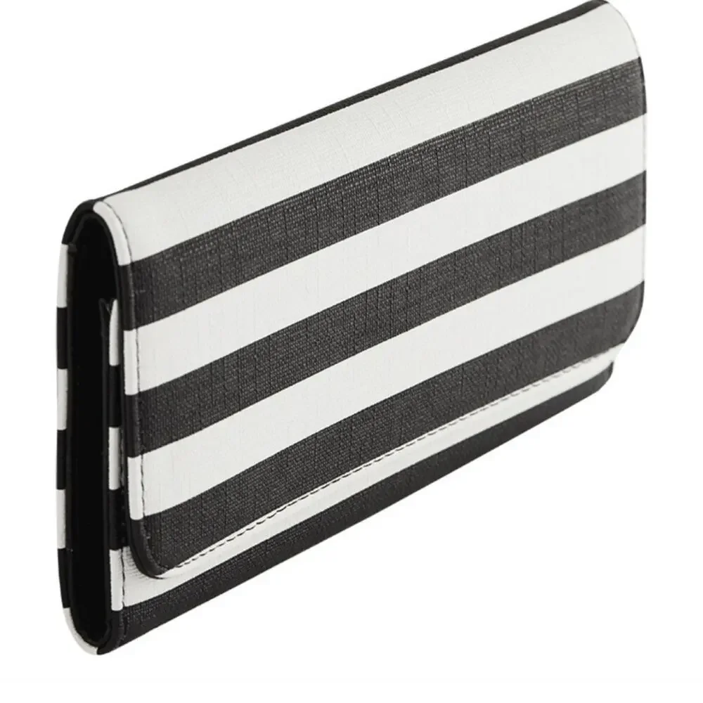 Kut From The Kloth Pristine Wallet -Black and White Stripes